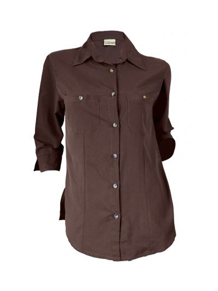 Ladies Classic Shaped Shirt: 3/4 Sleeve