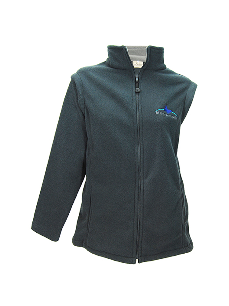 Ladies Polar Fleece Top: Long Sleeve (Zip-Off)