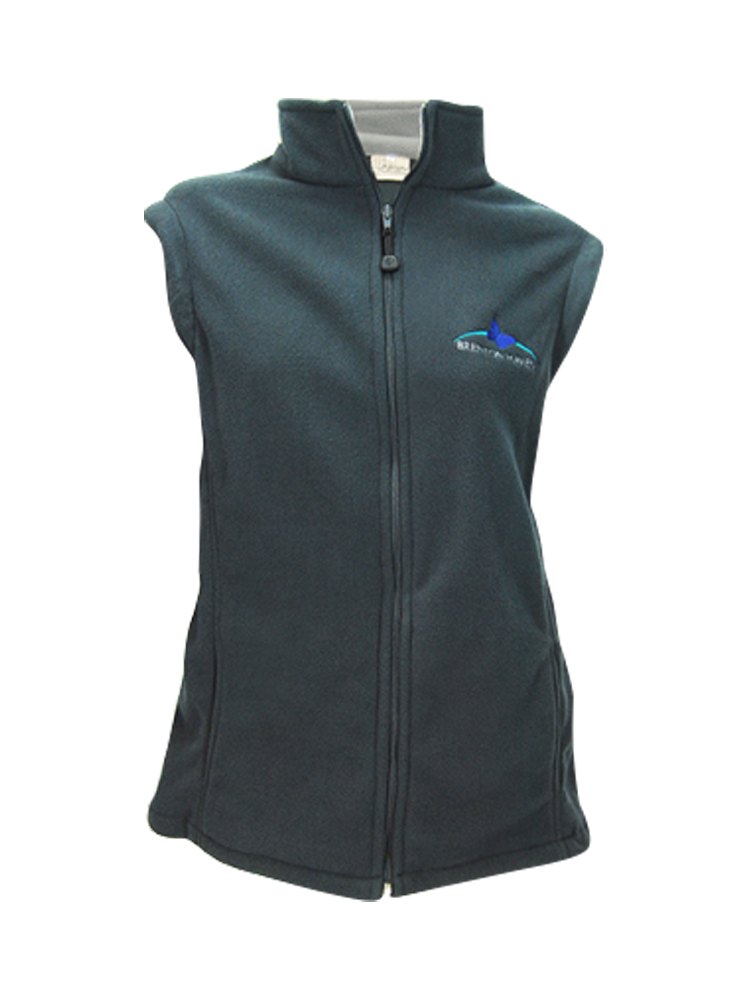 Ladies Shaped Fit Fleece Top: Sleeveless