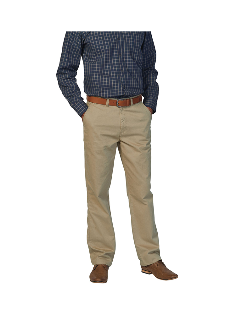 Men’s Chinos: Flat Front Cotton Tapered Fit