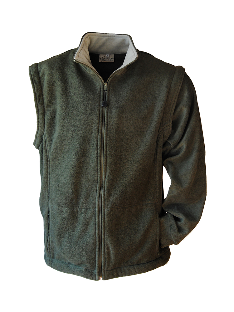 Unisex Polar Fleece Top: Long Sleeve (Zip-Off)