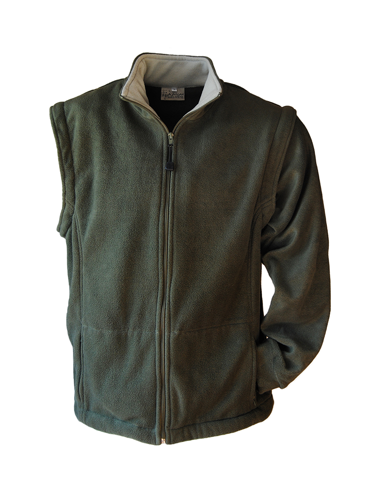 Unisex Polar Fleece Top: Zip Off Sleeves