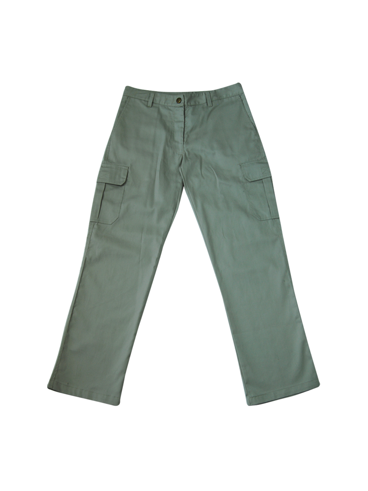 Ladies Cargo Chinos: Mid-Rise Flat Front