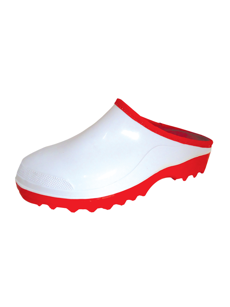 Ladies Chef PVC Clog: White (Non-Slip)