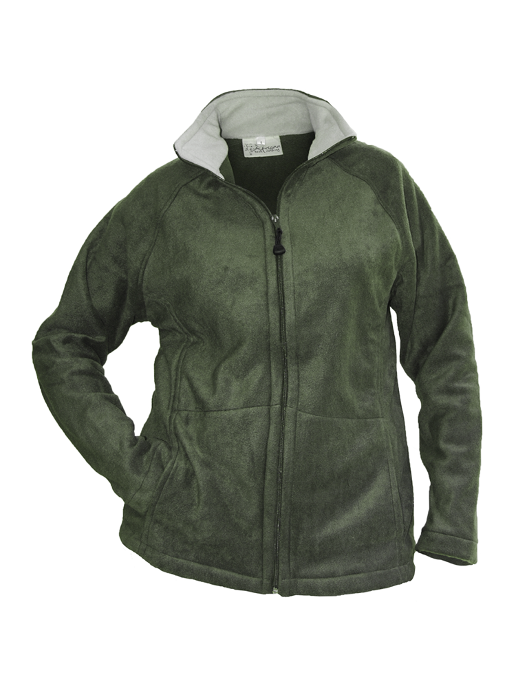 Ladies' Full Zip Polar Fleece : Raglan Sleeves