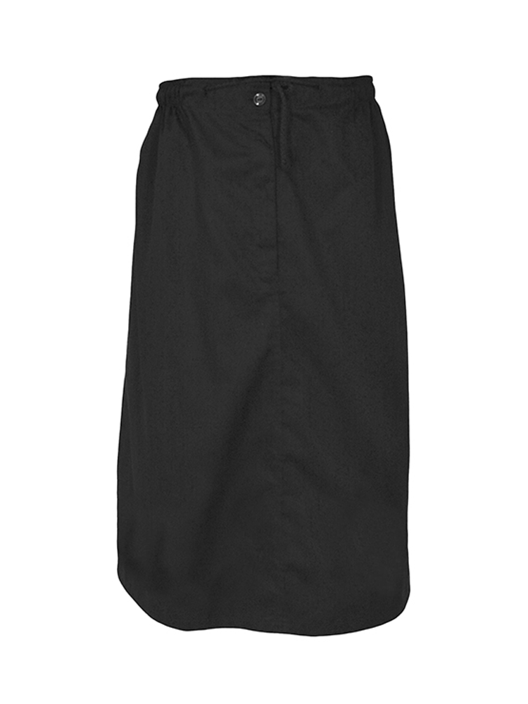 Ladies Half Elasticated Front Zip Core Skirt: Calf Length