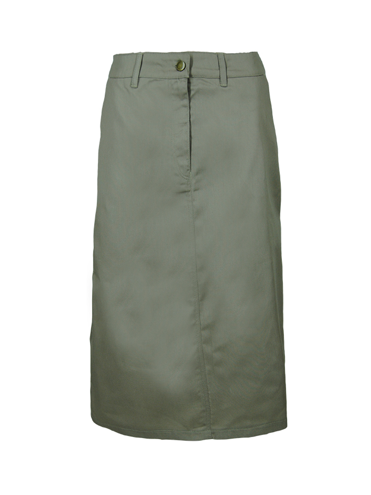Ladies Management Front Zip Skirt: Calf Length (86cm)