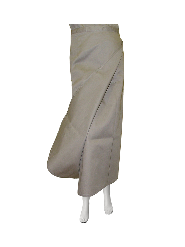Ladies Plain Wrap Single Panel Skirt: Ankle Length