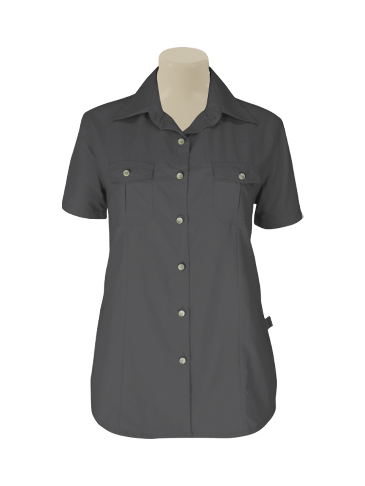 Ladies' Shaped Bush Shirt: Short Sleeve (Tech)
