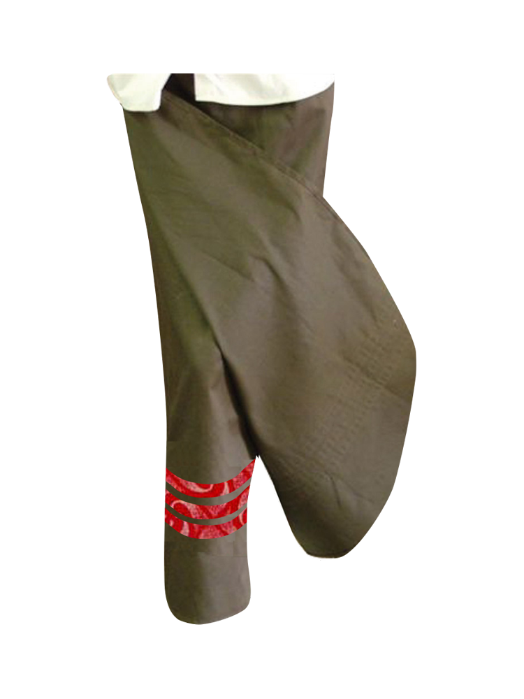 Ladies Wrap Single Panel Skirt:  Shweshwe Trim (96cm)