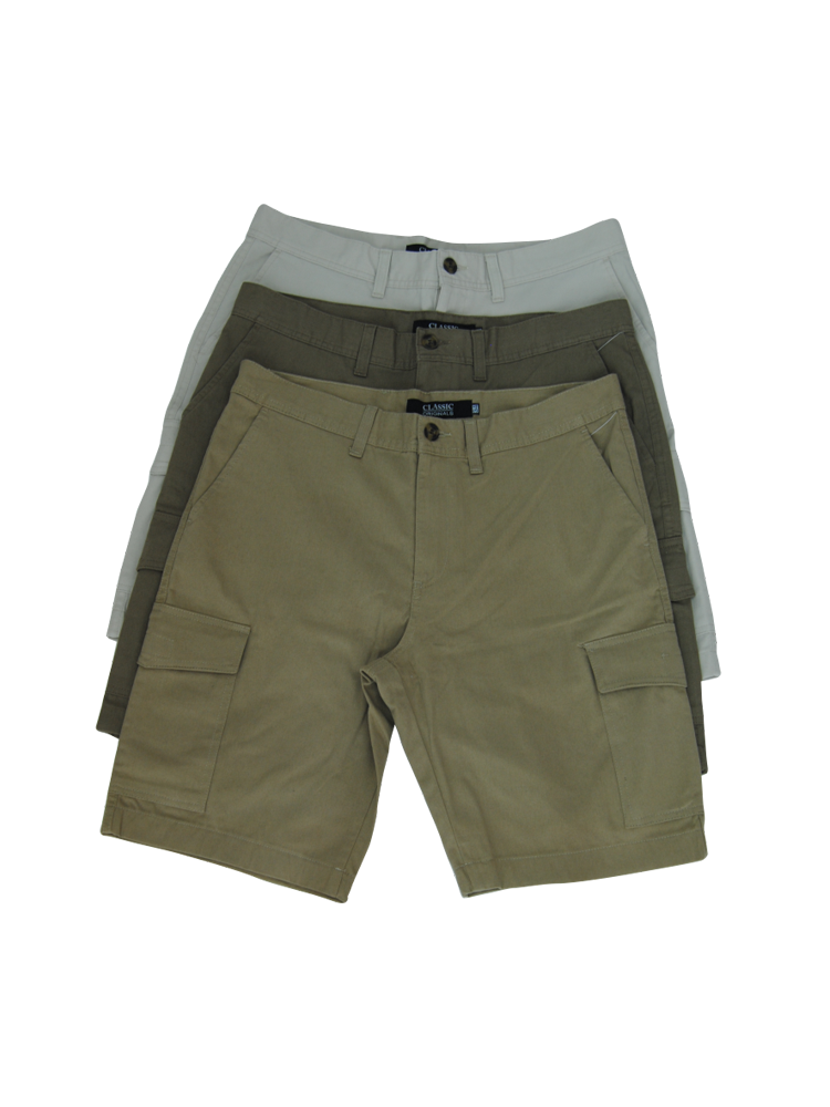 Men’s Cargo Bermuda Shorts: Flat Front