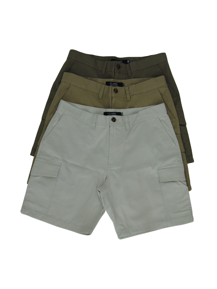 Men’s Cargo Chino Shorts: Flat Front