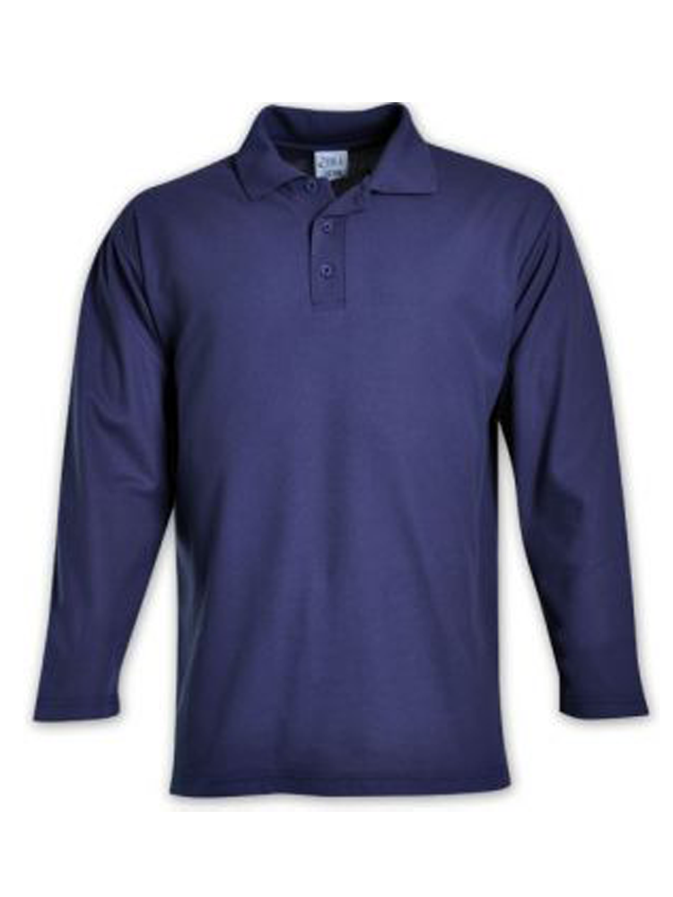 Men's Golfer: Long Sleeve Pique Knit