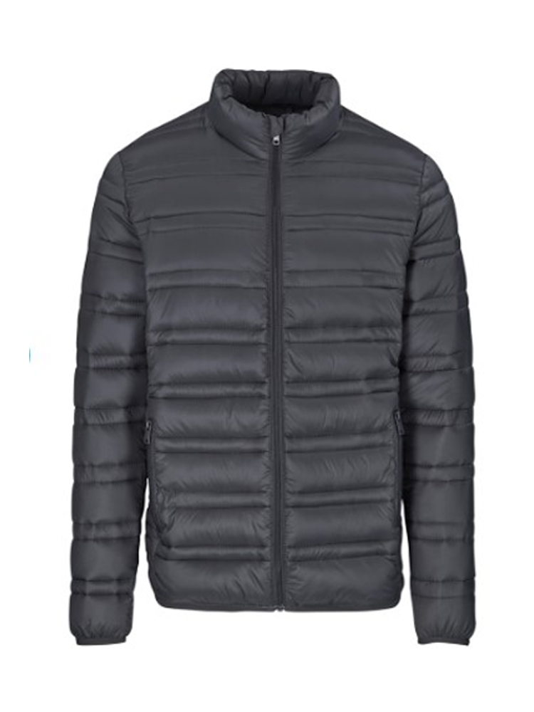 Men's Quilted Stitch Detail Puffer Jacket: Long Sleeve