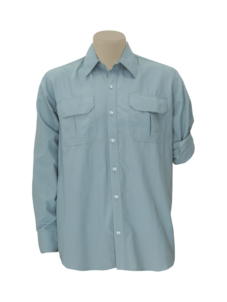 Men's Vented Utility Shirt: Long Sleeve