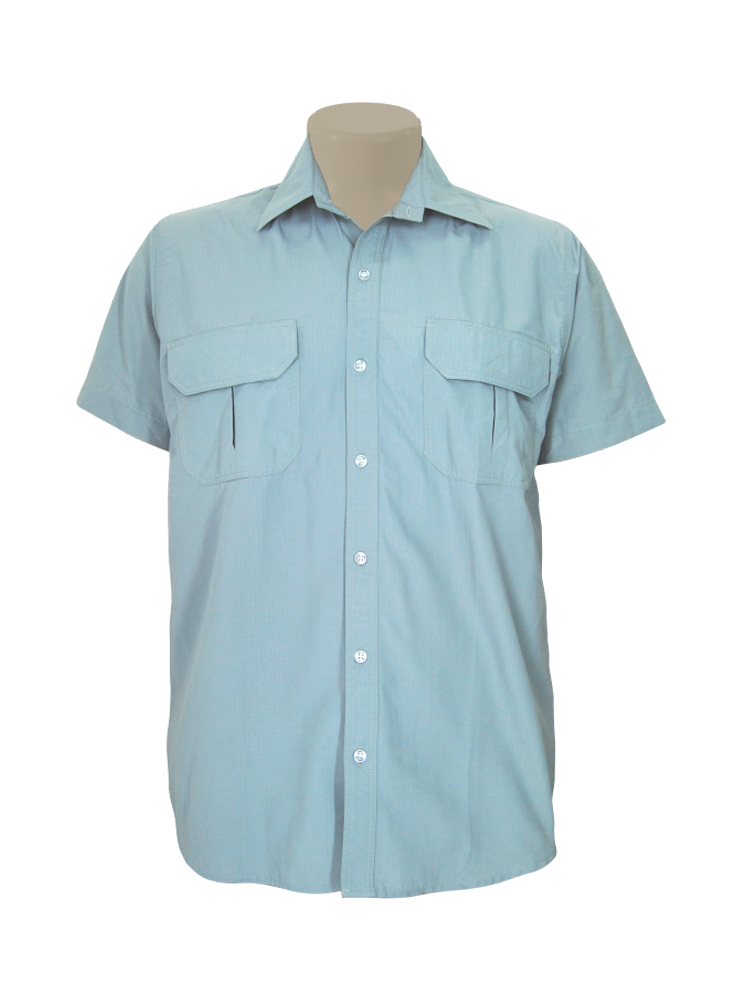 Men's Vented Utility Shirt: Short Sleeve
