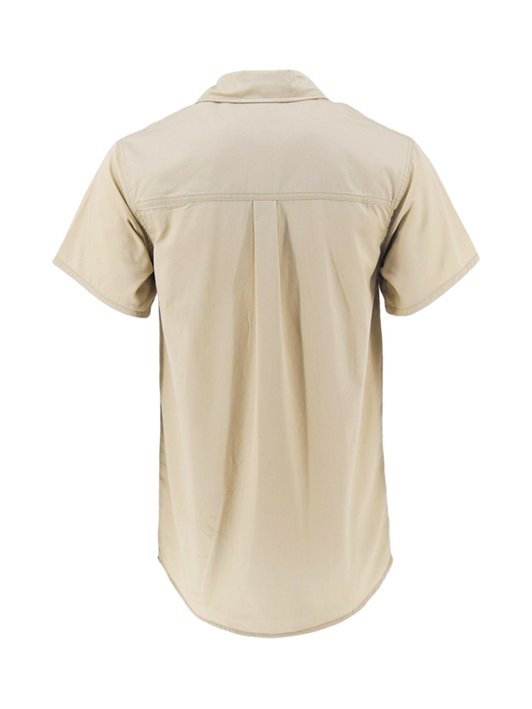 Men's Cotton Bush Shirt: Short Sleeve