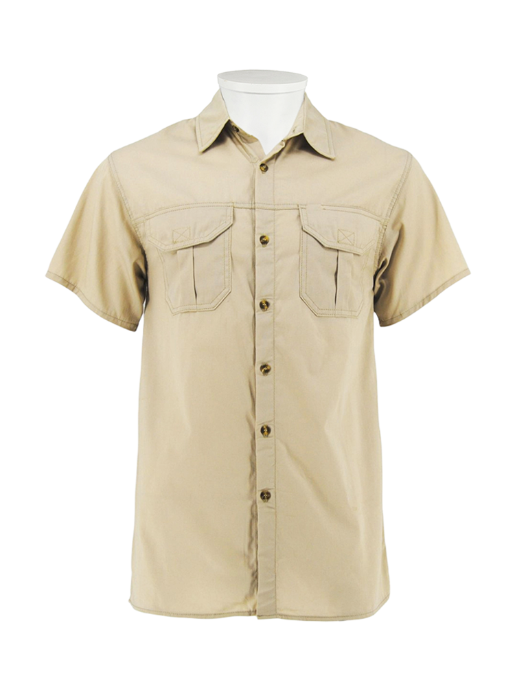Men's Cotton Bush Shirt: Short Sleeve
