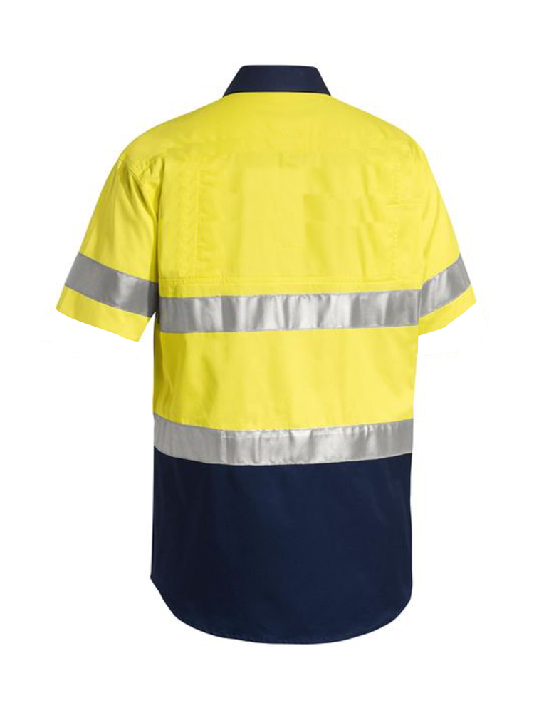 Taped 2 Tone Cotton Shirt: Short Sleeve (SABS Detail & Sizing)