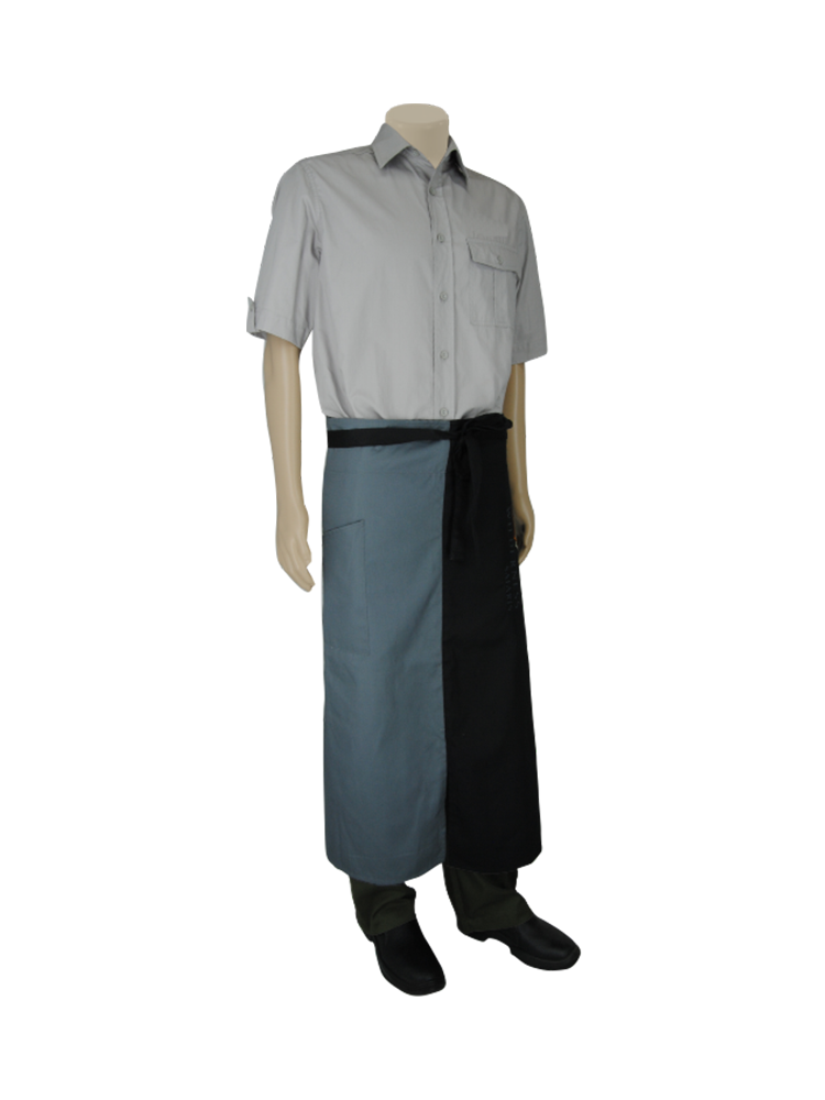 Unisex Fold Over Apron :Contrast Panel & Front Split