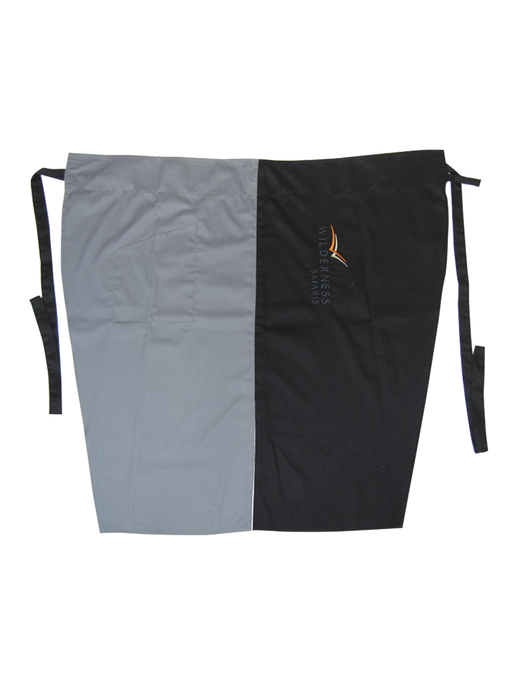 Unisex Fold Over Apron :Contrast Panel & Front Split