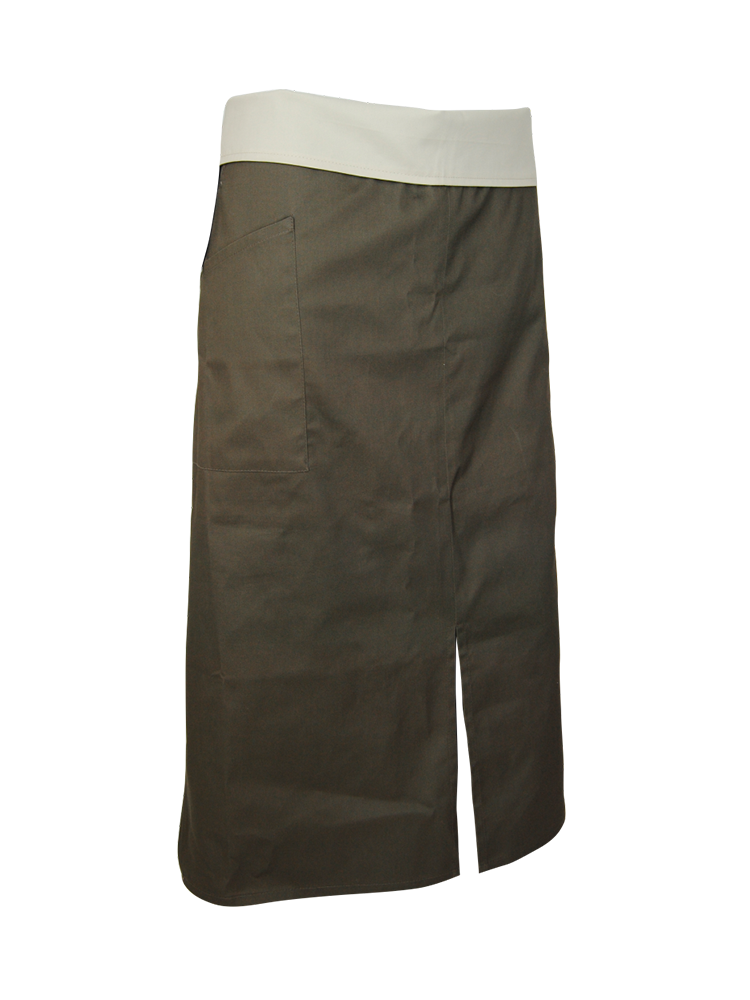 Unisex Fold Over Apron: With Front Slit