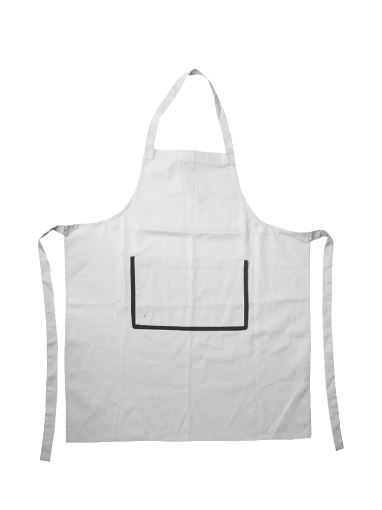 Unisex Full Apron: With Square Piped Pocket