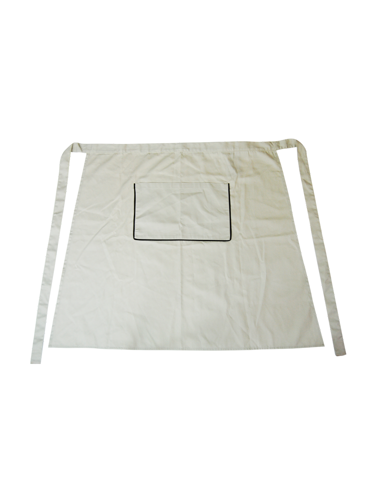Unisex Half Apron: With Piped Pocket