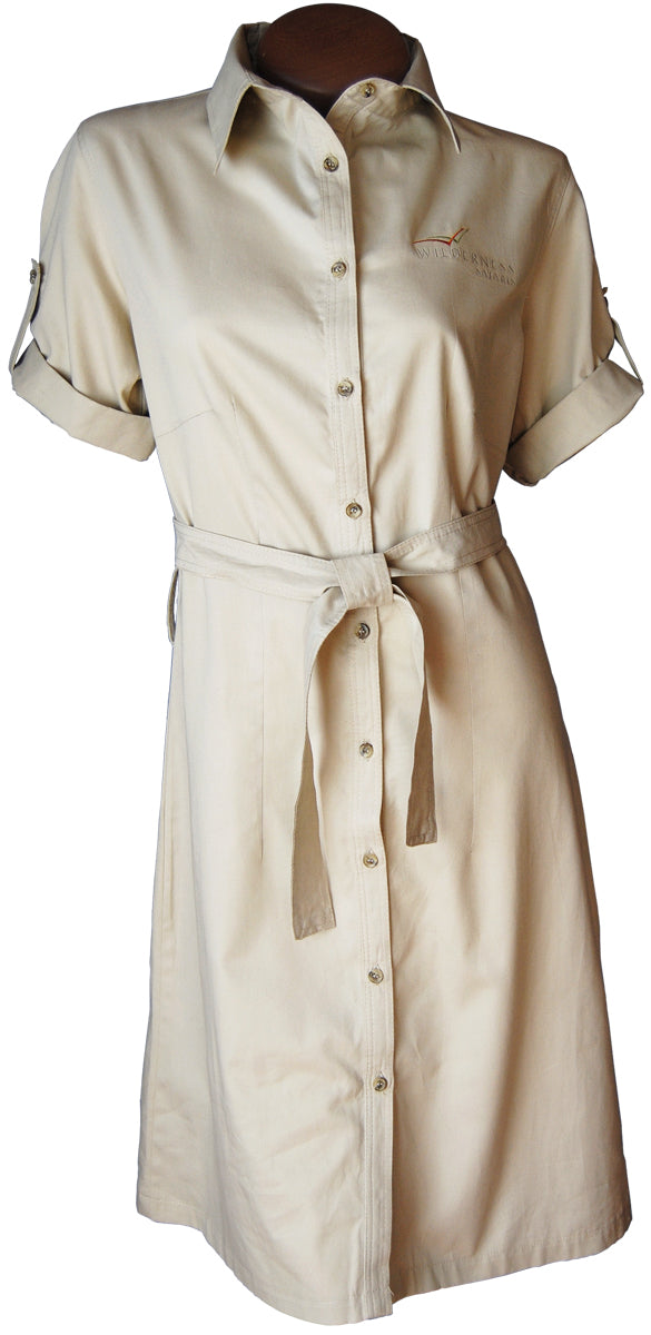 Ladies' Button Down Dress: ¾-Sleeve