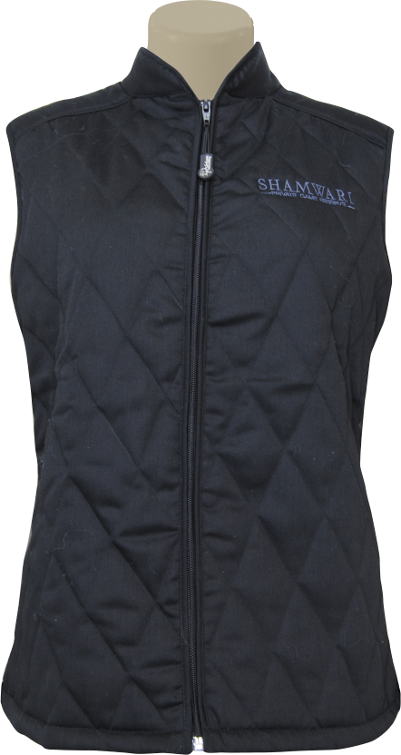 Ladies' Quilted Sleeveless Jacket: Longer Length