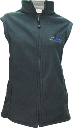 Ladies Sleeveless Top: Shaped Fit Zipped Pockets