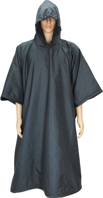 Unisex Lined Polar Fleece Lined Poncho: Calf Length