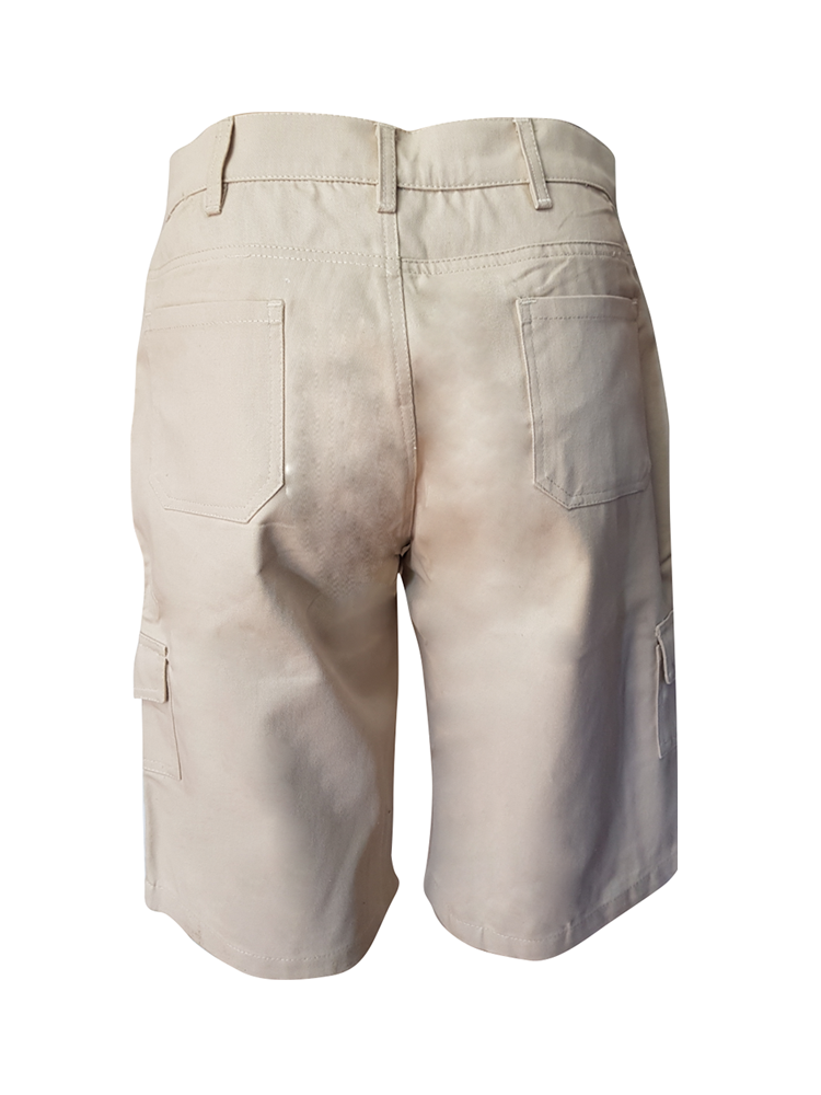 Ladies Low Rise Cargo Shorts: Flat Front