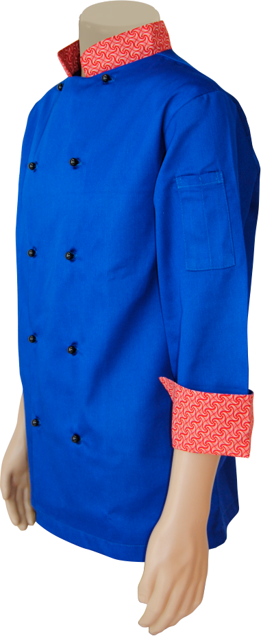 Unisex Chef Jacket: Double Breasted Shwe Shwe Cuffs