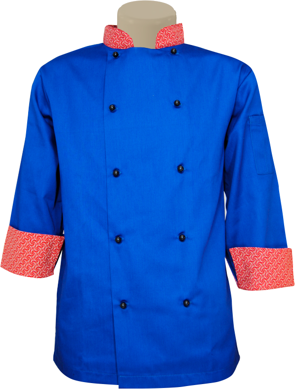 Unisex Chef Jacket: Double Breasted Shwe Shwe Cuffs