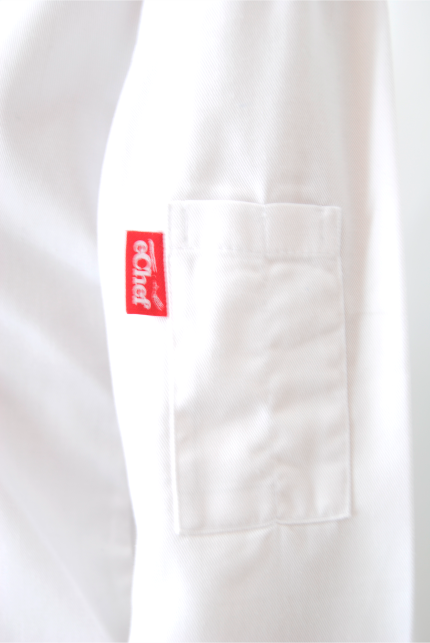 Ladies' Executive Chef Jacket: Collar, Cuff & Front Piping Shaped Design