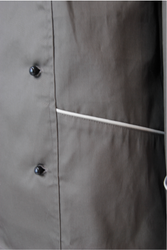 Unisex Executive Chef Jacket: Double Breasted Piping French Cuffs Sleeve Pocket