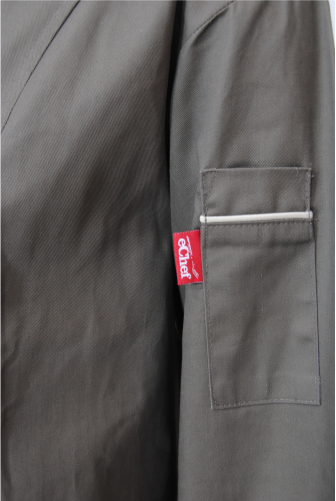 Unisex Executive Chef Jacket: Double Breasted Piping French Cuffs Sleeve Pocket