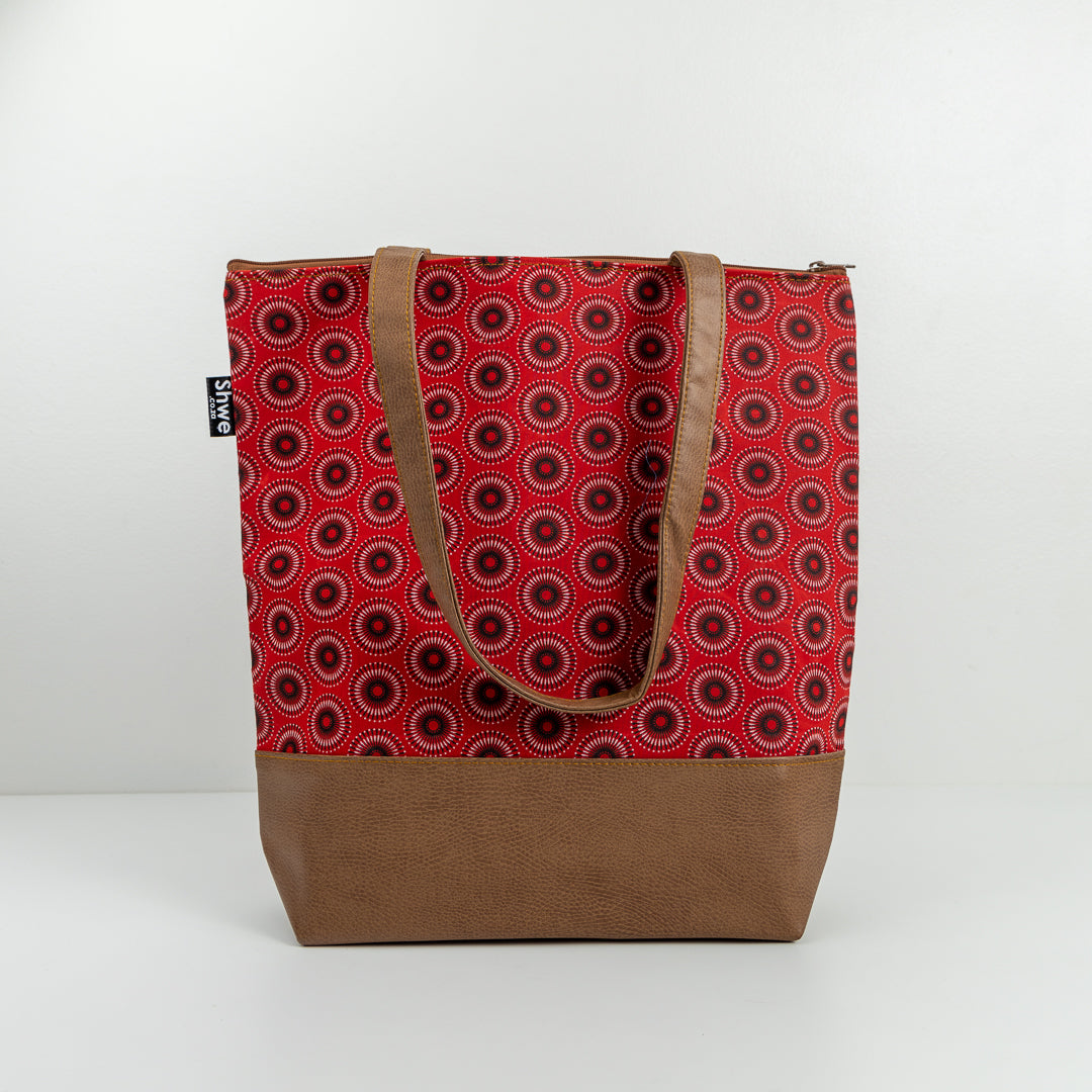 Unisex Shwe Leather Look Tote